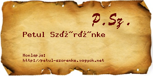 Petul Szörénke névjegykártya